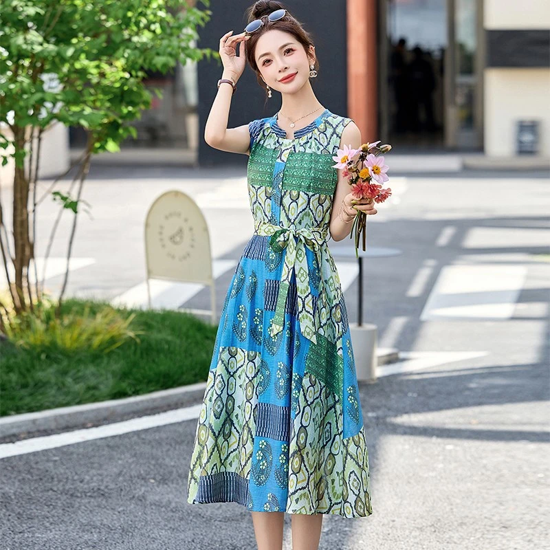 高级感连衣裙女夏2025新款时尚气质收腰显瘦洋气流行漂亮裙子