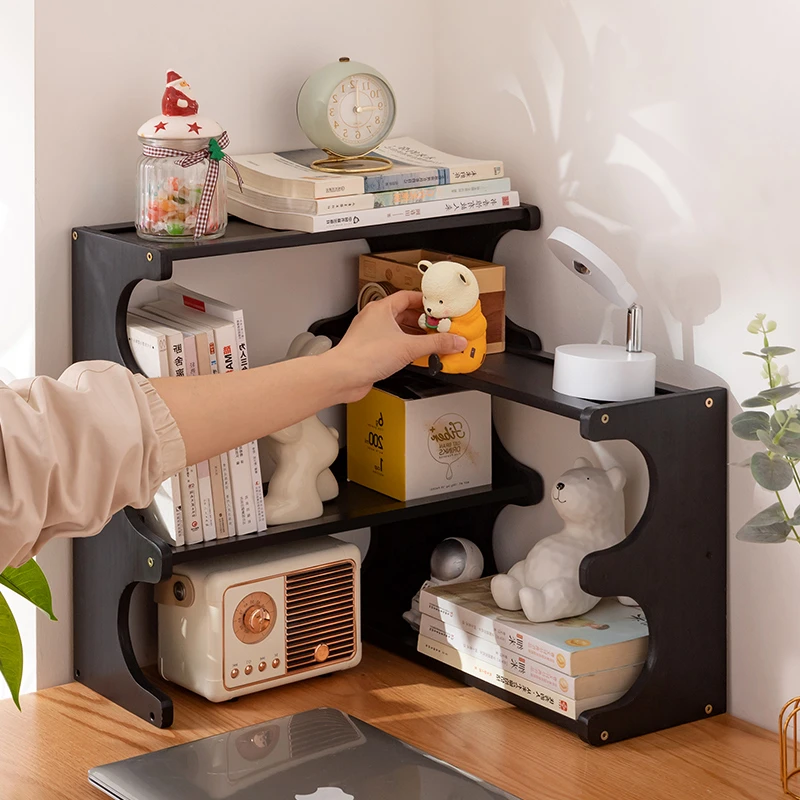 桌面置物架桌上书架子书桌收纳儿童简易学生小型家用飘窗台面书柜