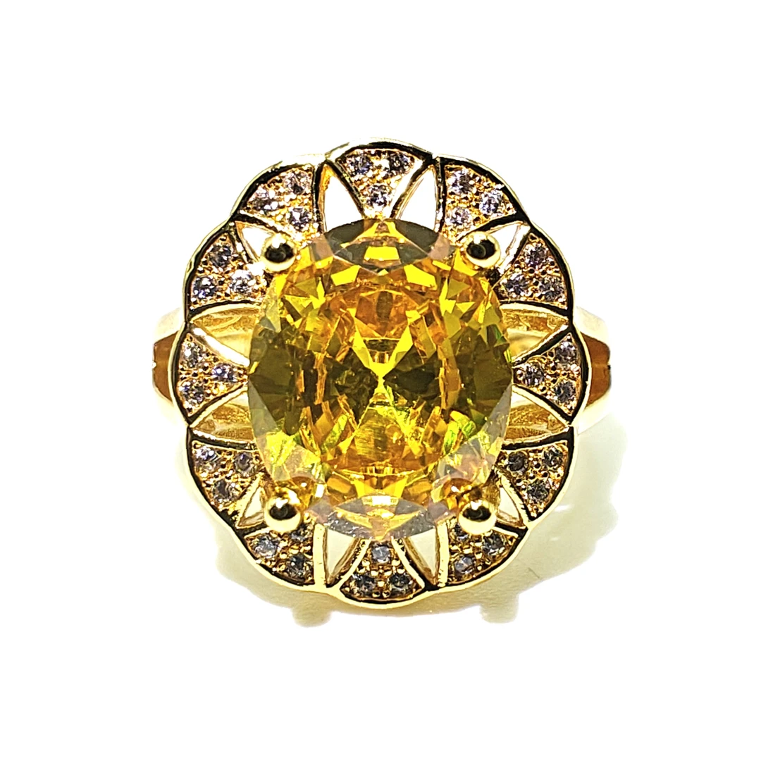 戒指【黄色】精美时尚大气款戒指DX-0084