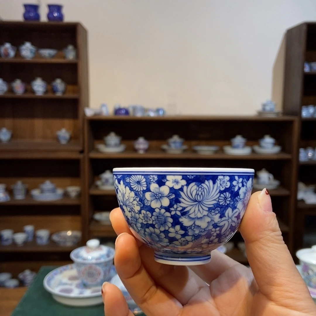 杯w雪山春晓万花鸡心杯