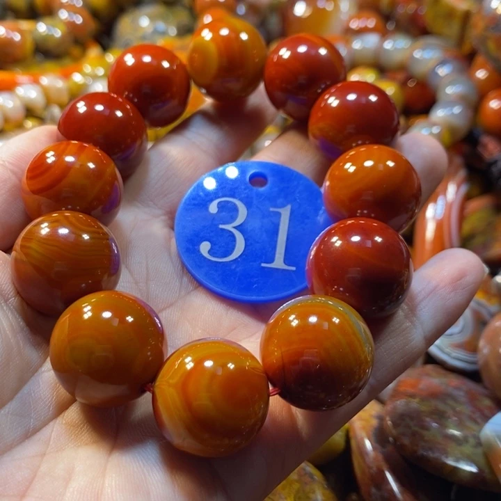 等***亮玛瑙/玉髓手链未镶嵌