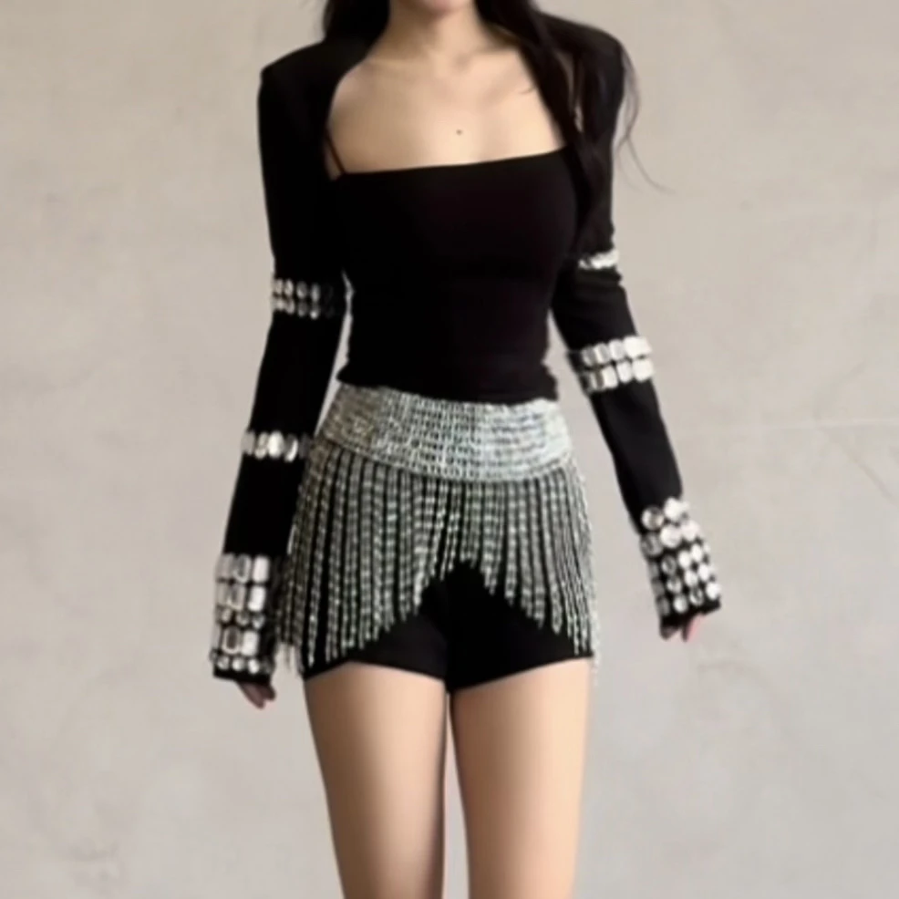 非金属树脂项链 【Seven】重工穿珠流苏项链饰品手工小香风腰链