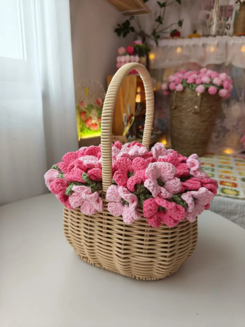 时尚百搭DIY编织材料包白色藤编编制篮编制玫瑰毯专用40cm玫瑰毯