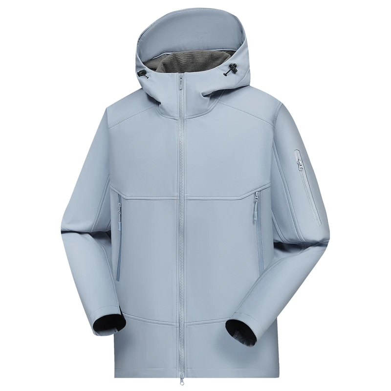 【专属】五防户外软壳加绒连帽冲锋衣情侣夹克8802春秋运动防水外套