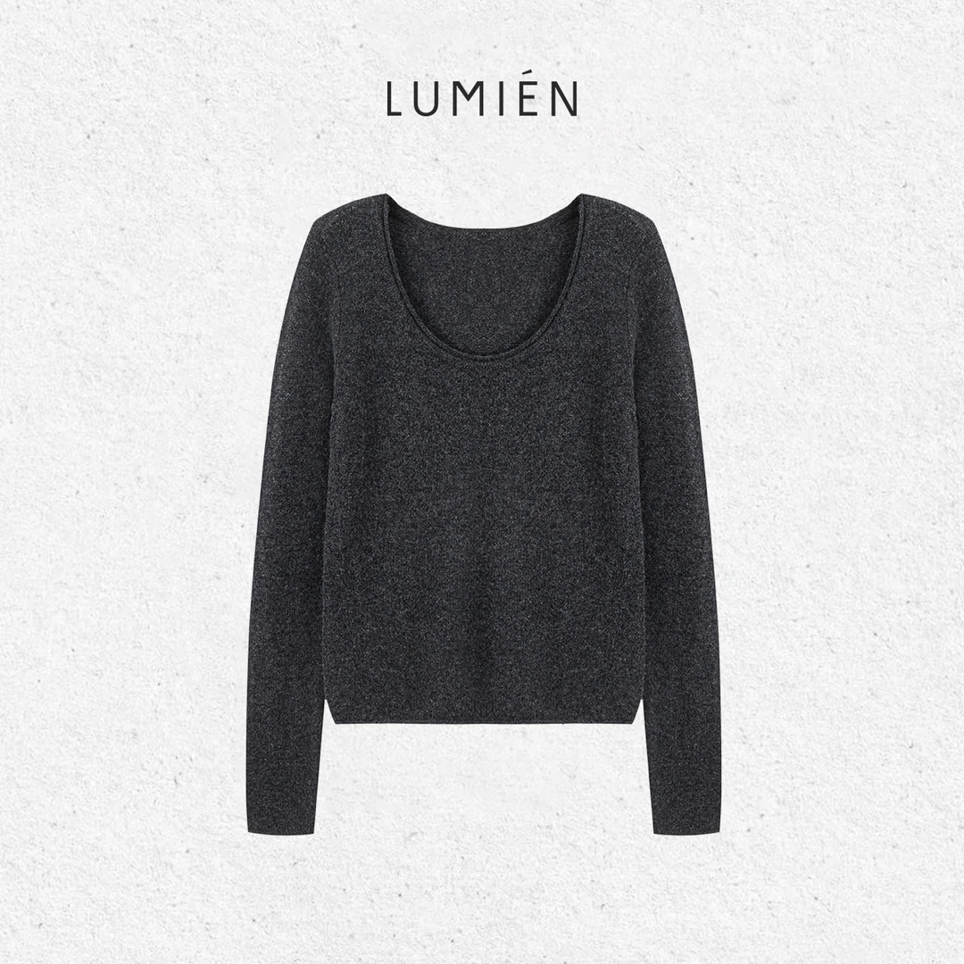 【LUMIEN 新品】“绵云絮语”慵懒风柔软绵羊毛亲肤针织衫LX5HTT081
