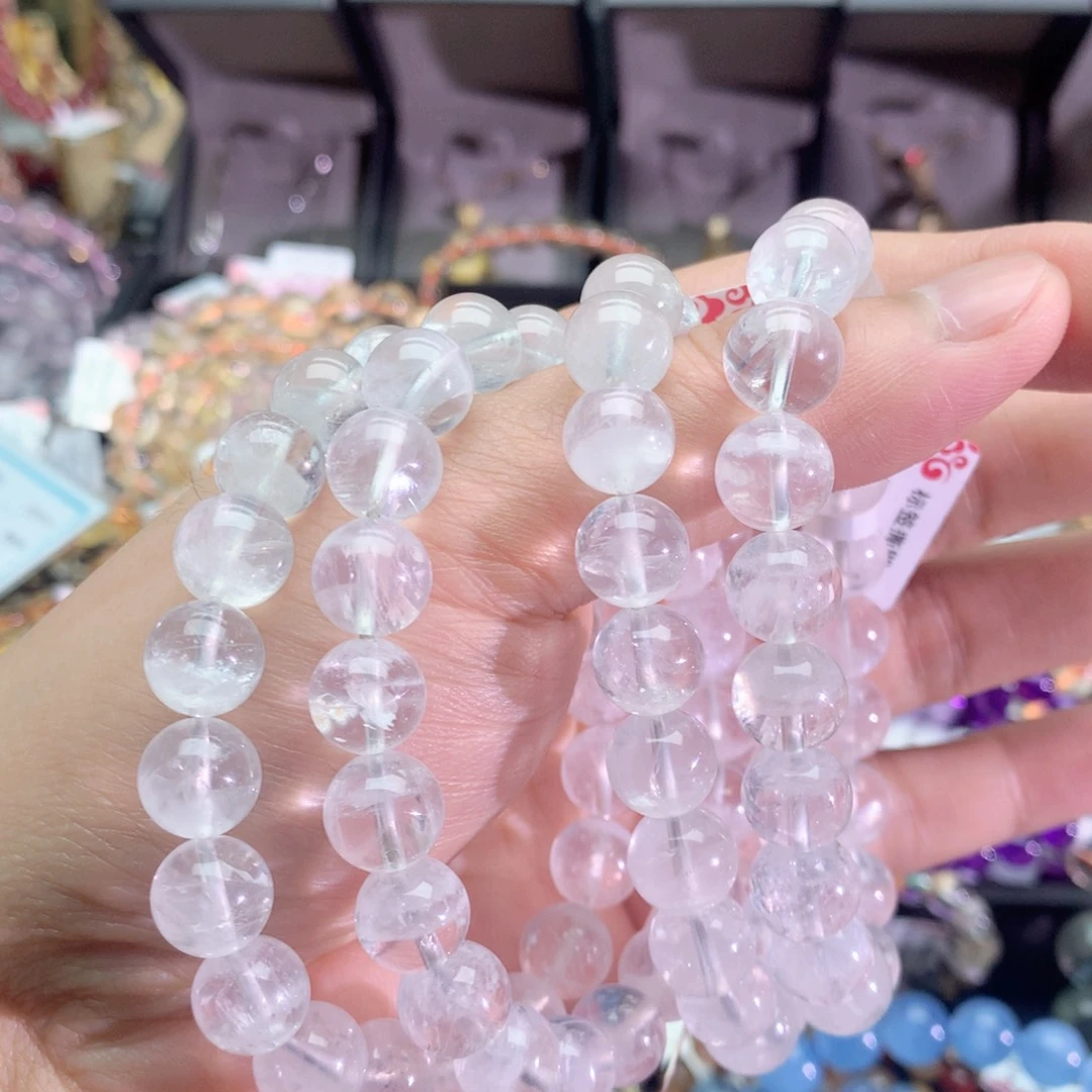 水晶手串未镶嵌白幽灵手链10