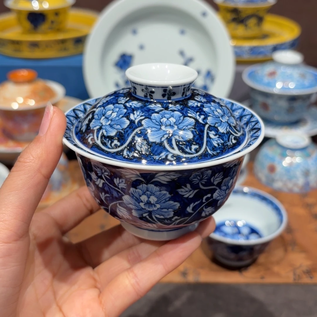 瓷片手工手绘陶瓷茶具