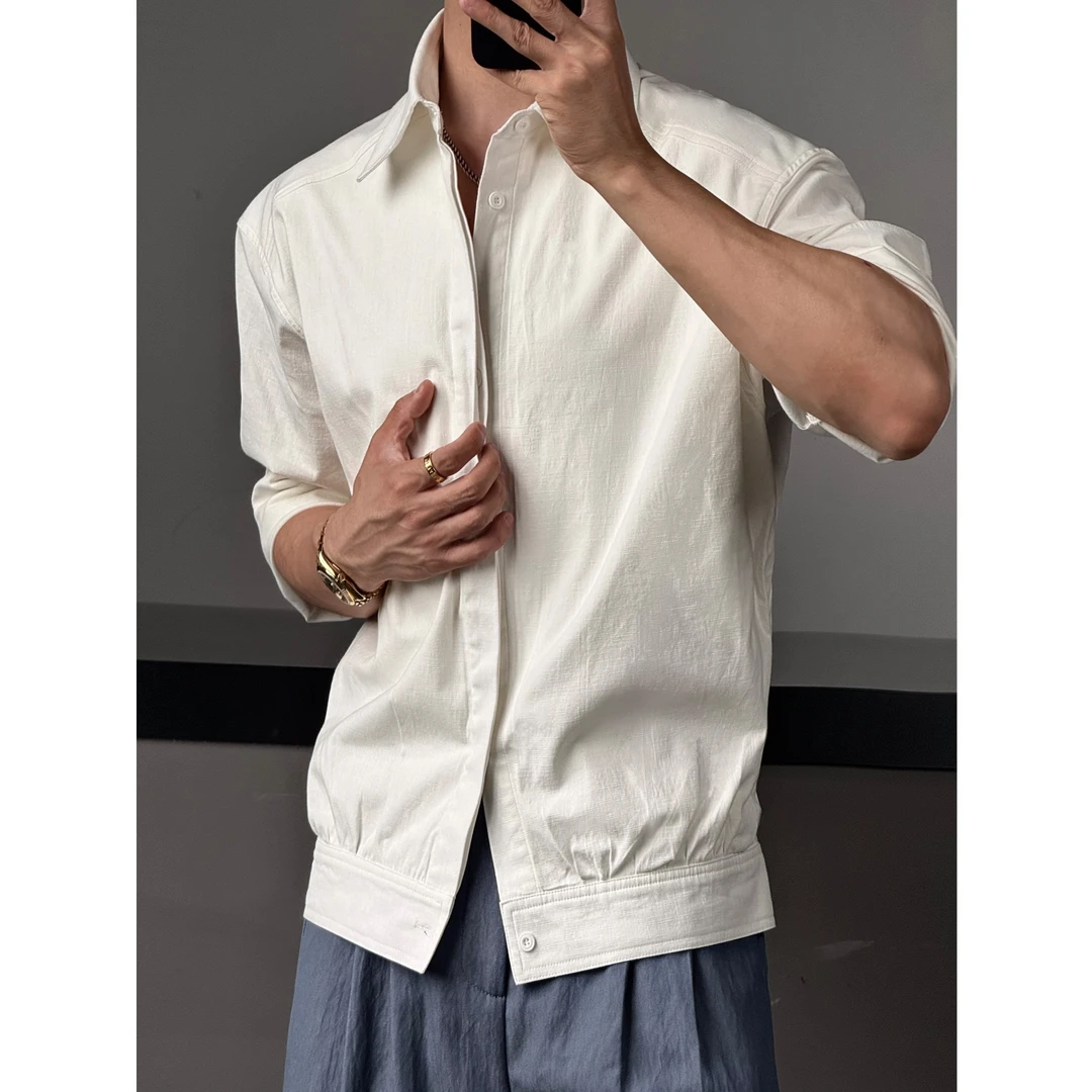 AIXKOM｜2025早秋季松弛慵懒老钱风棉麻防晒衬衫空调衫