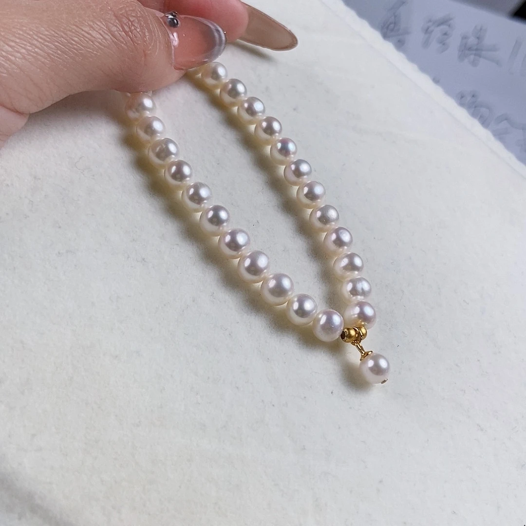 淡水珍珠手绳银S925镶嵌