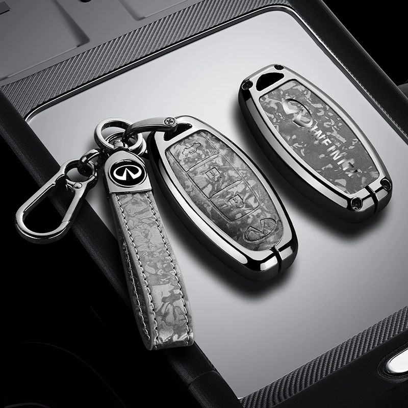 适用英菲尼迪QX50钥匙套Q50L汽车Q70L/Q60/qx60/fx35高档钥匙壳扣