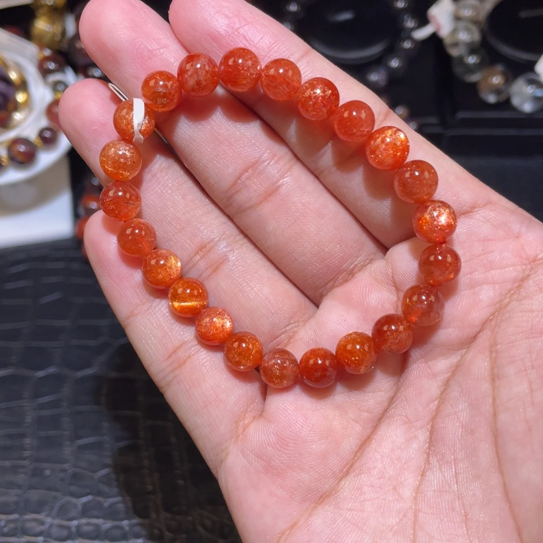 毓***7日光石手链未镶嵌8mm金太阳手链单圈