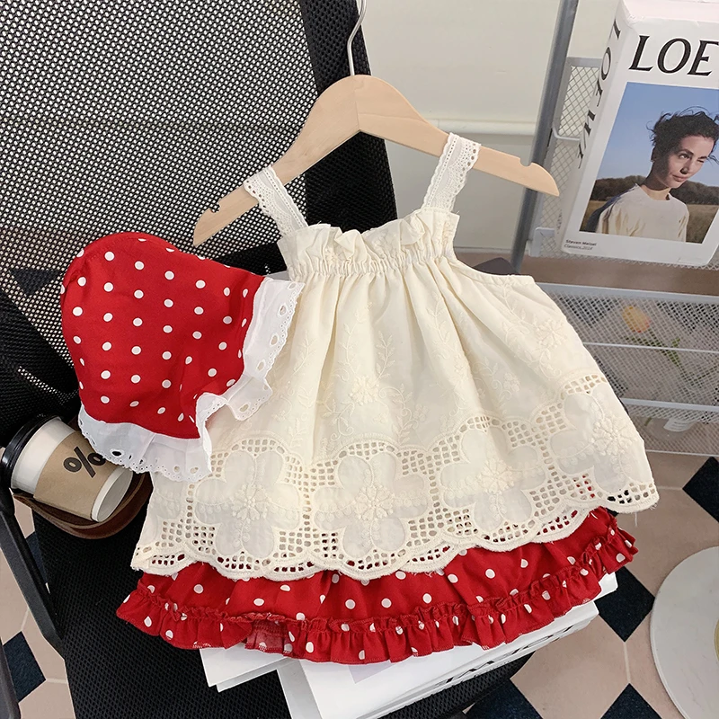 【米家原创】 女童夏装套装2025新款洋气宝宝吊带上衣裙裤夏季衣服