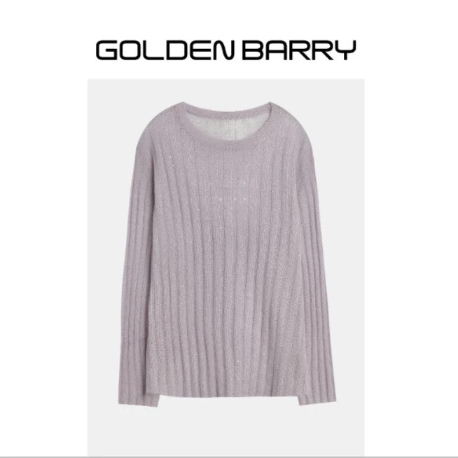 GOLDENBARRY【返季福 利】246364时尚百搭显瘦套头亮片毛衣