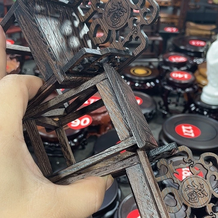 祖***宗琉璃手工艺品红木底座工艺品3个