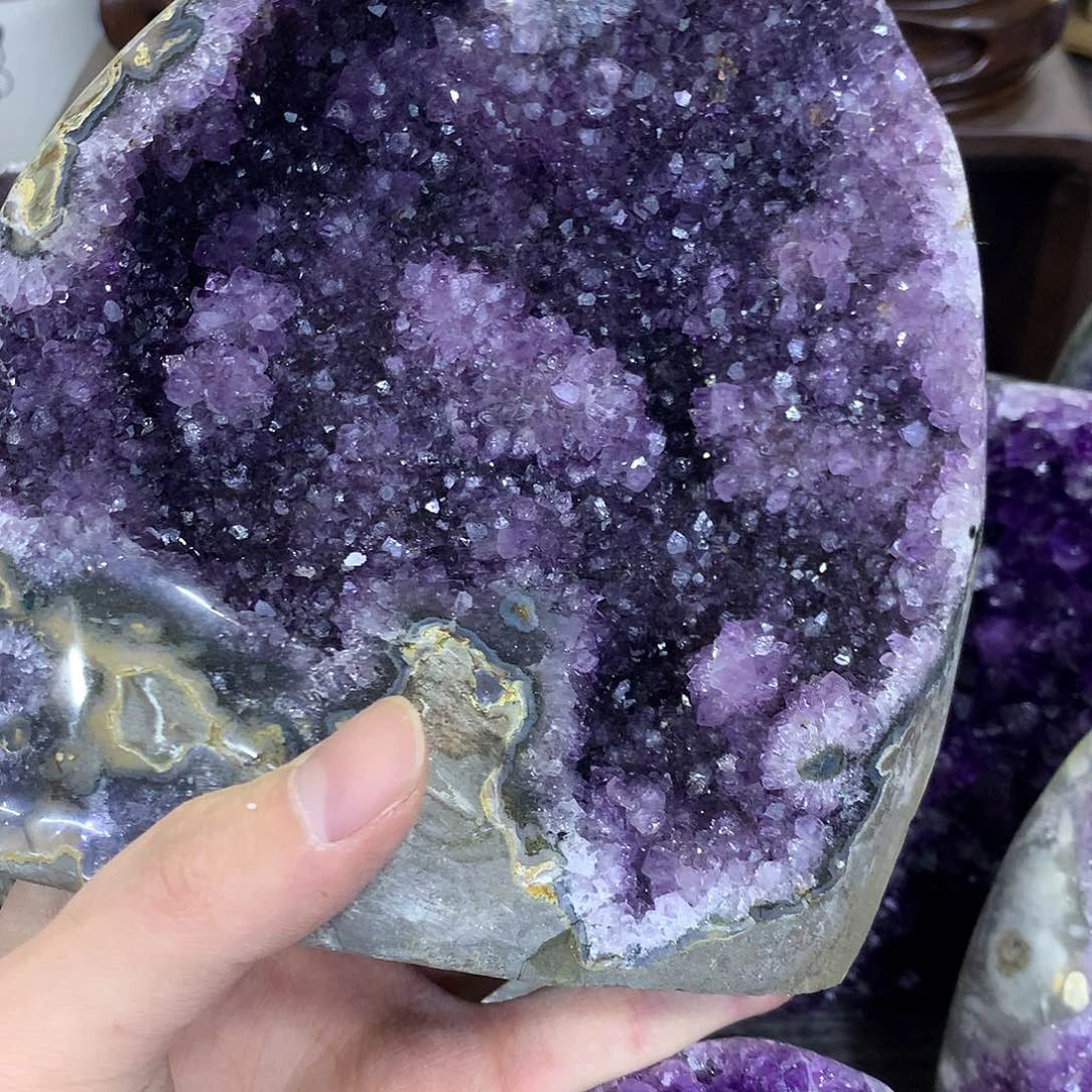 紫晶珠宝半成品未镶嵌浴**槃090