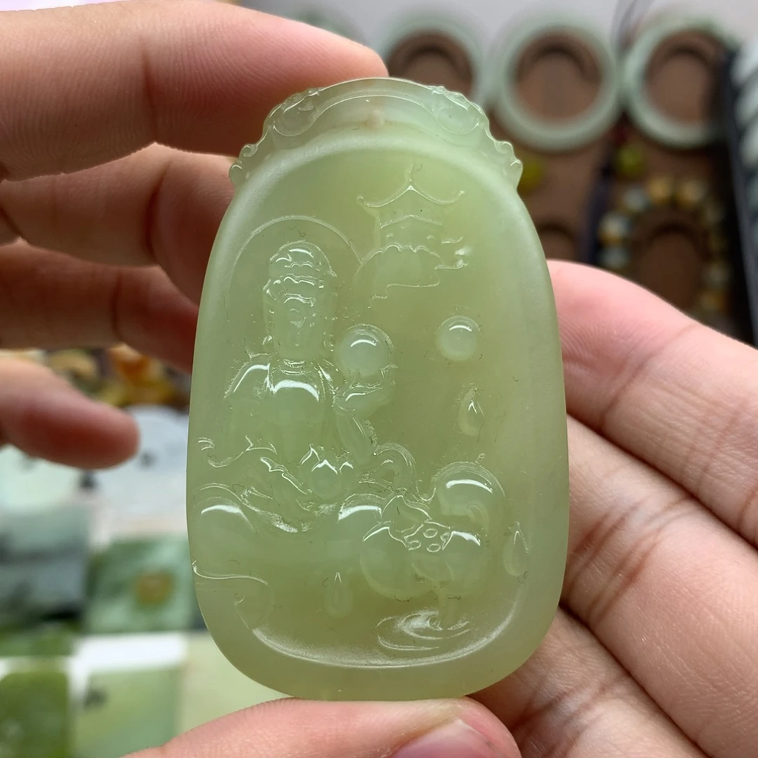 岫玉未镶嵌吊坠(不含链)