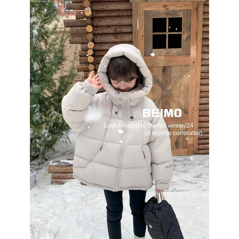 （优优）003反季冬季新款女童羽绒服短款加厚中大童儿童面包