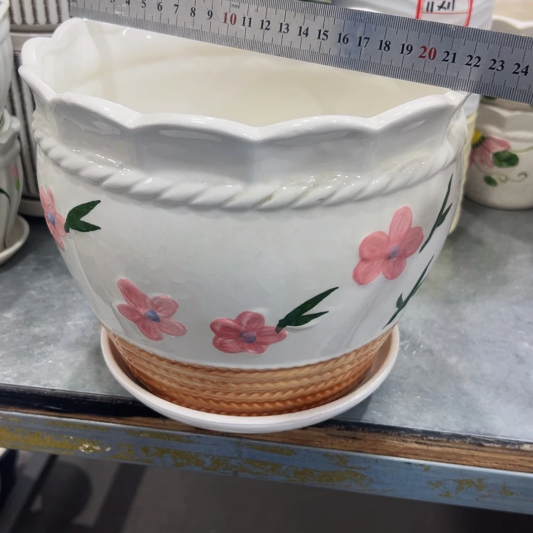外贸尾单陶瓷花盆凑10米包邮