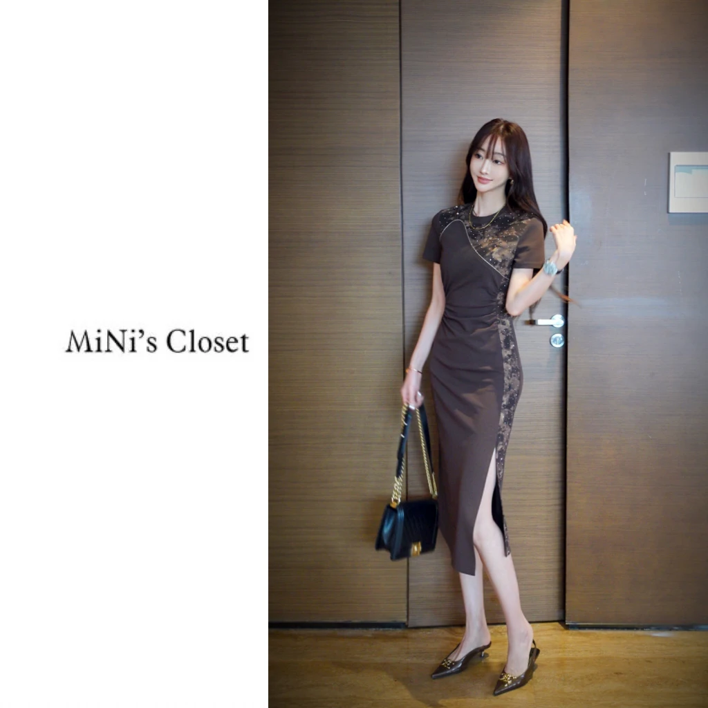 【MiNi推荐】夏季时尚轻奢高定收腰连衣裙休闲百搭气质裙子JD0880