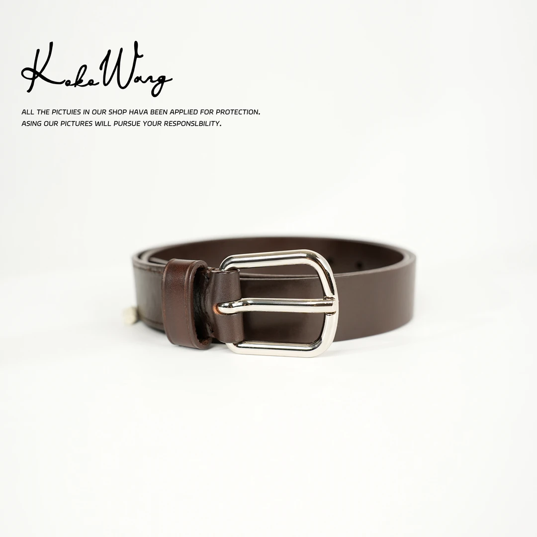 KOKOWANG 时尚气质轻奢中古真皮休闲百搭皮腰带473975B26S41
