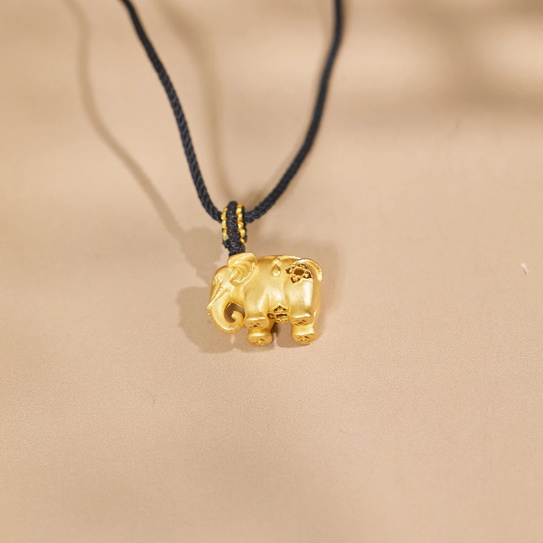 足银银制品 【歪歪】非遗好物分享足银小象项链*XB-J0443