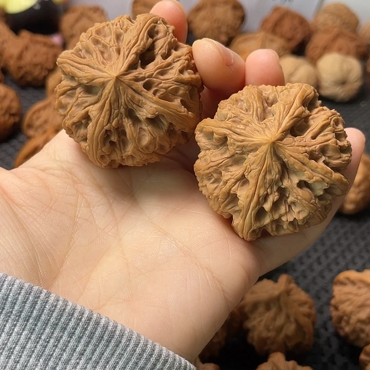把件文玩核桃47粗筋四棱