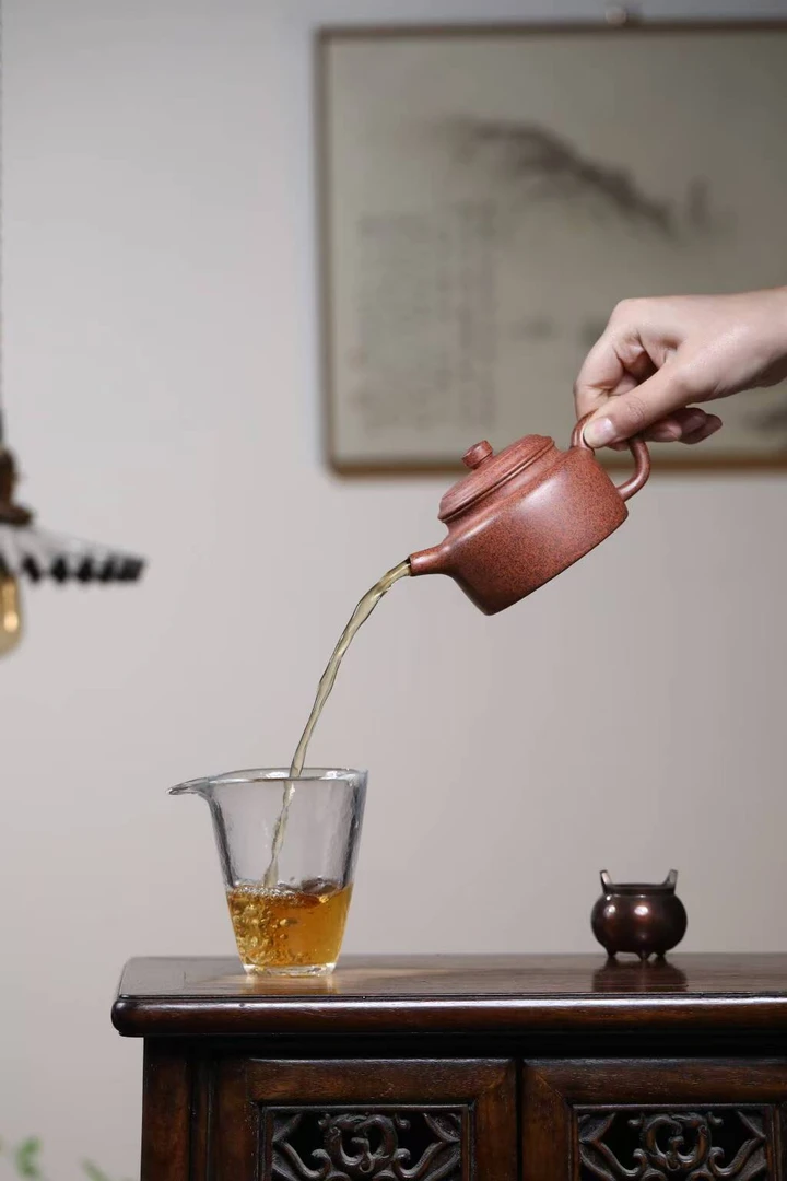 正宗宜兴紫砂壶原矿古龙窑天星泥内推球孔德钟壶高档泡茶壶茶具