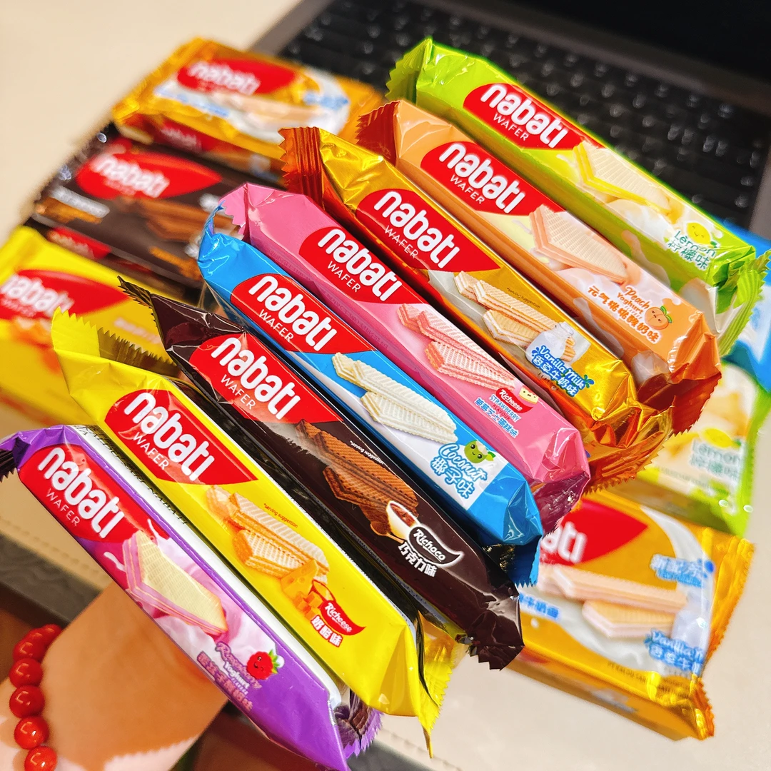 进口纳宝帝20袋威化饼干香浓巧克力味酥脆美味夹心儿童解馋零食