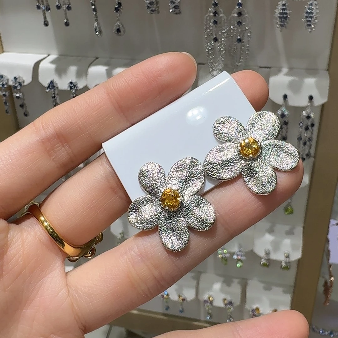 耳饰水晶银S925镶嵌