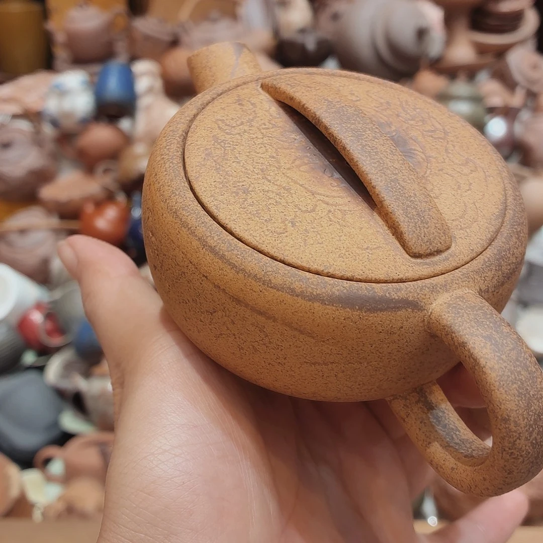 柴烧老岩泥高温茶器皿