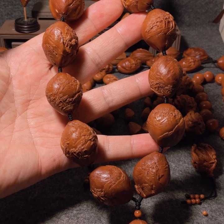 谦***态橄榄核手串/手链手工制作工艺精湛
