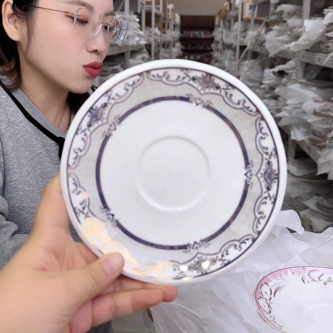 骨瓷骨瓷6英寸味碟15cm 6个实用外贸骨瓷