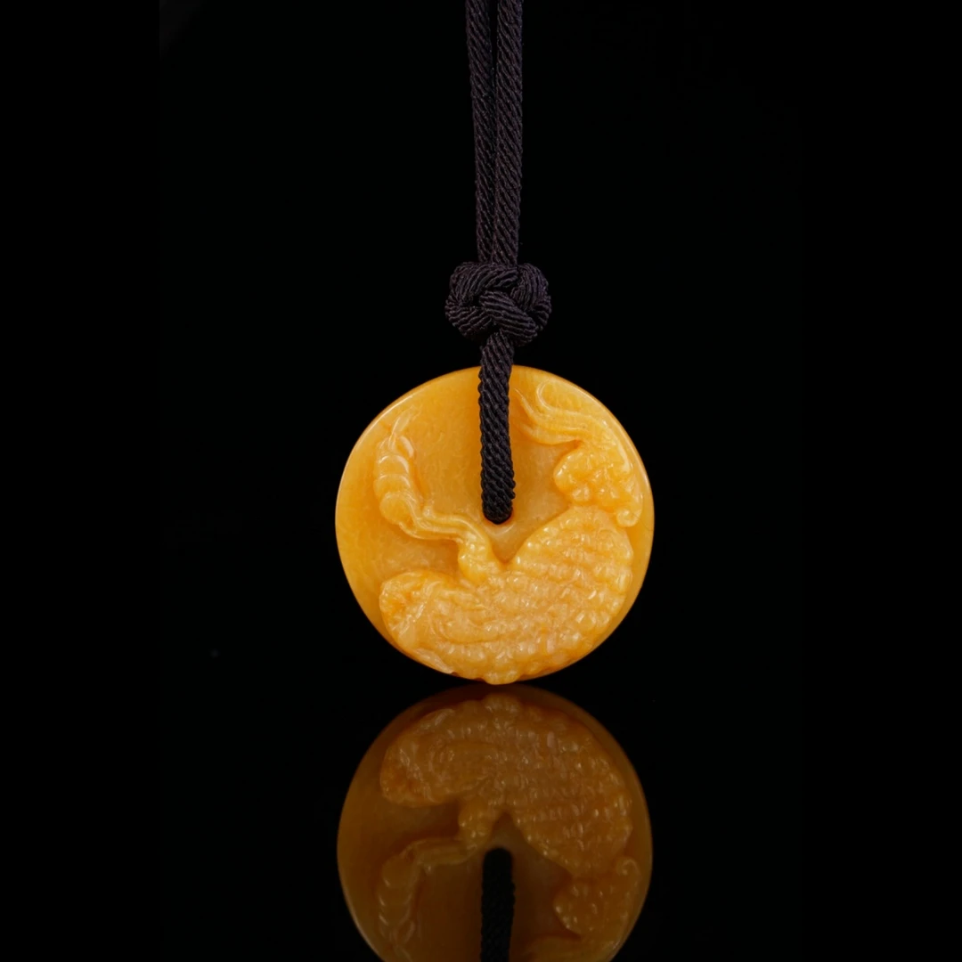 A87 寿山田黄石《金蟾》挂饰 15.8克 10x10x35mm