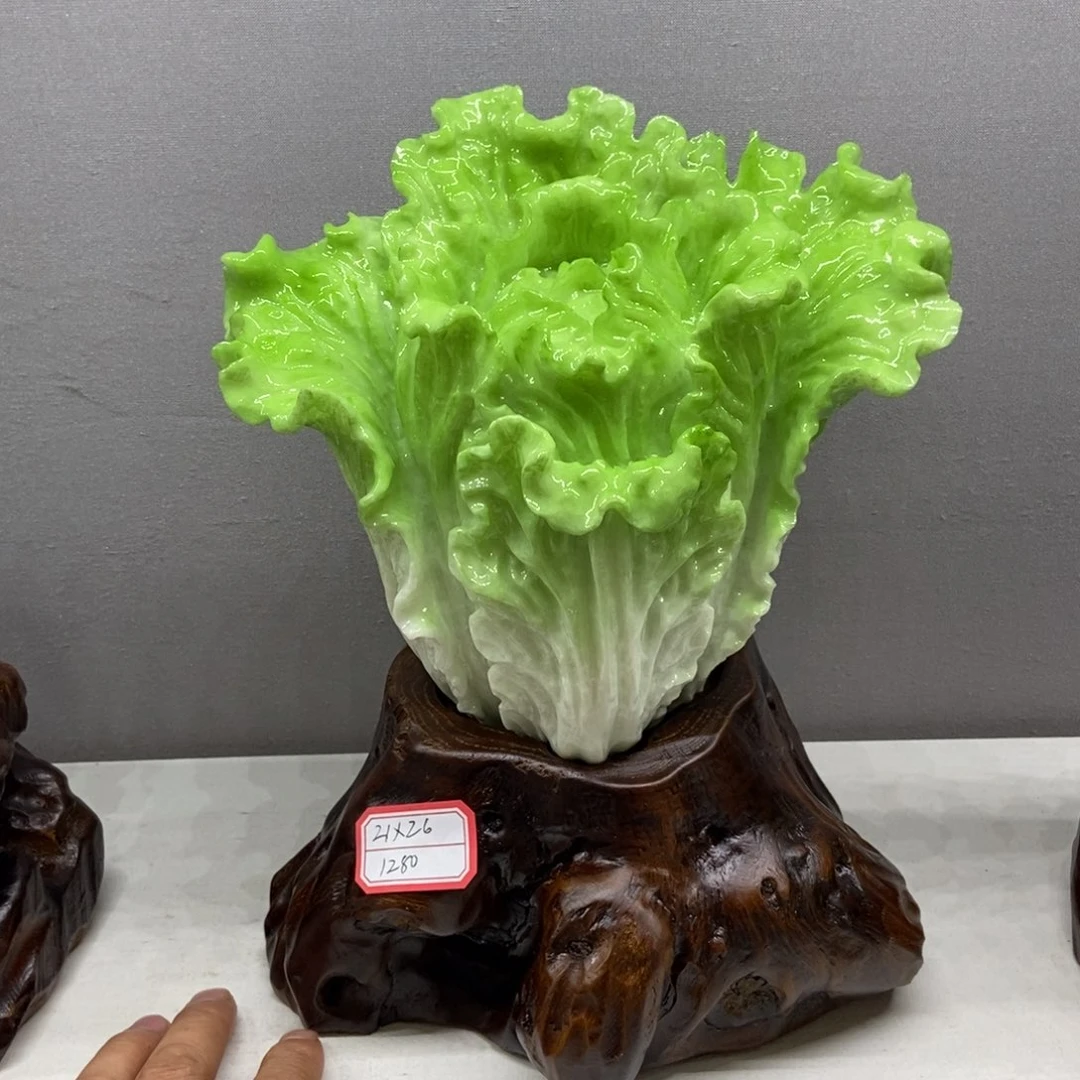 快***！玉白菜摆件家居摆件