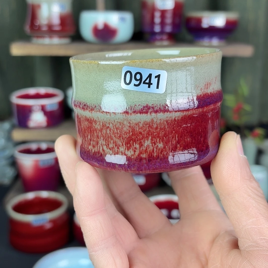 0941纯手工支烧钧瓷原矿主人杯