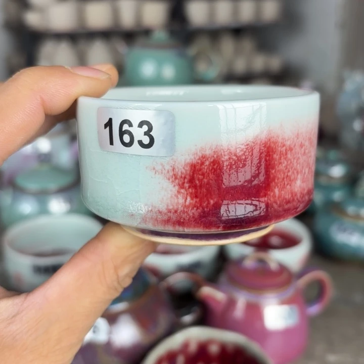 163纯手工拉坯钧瓷主人杯