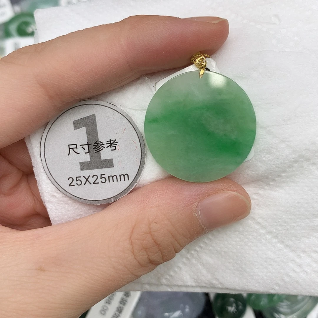 翡翠18K金镶嵌颈饰2356889988