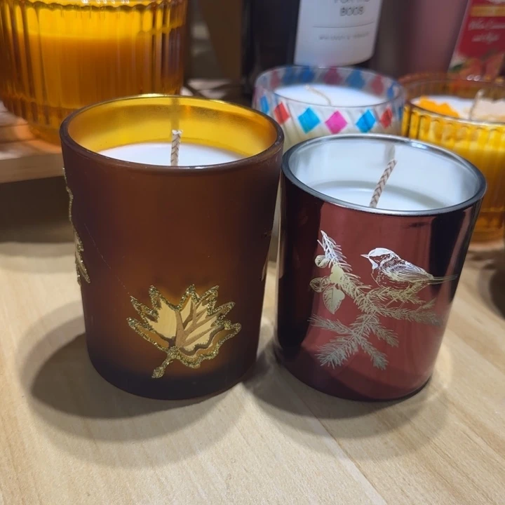 哈***娜玻璃/陶瓷两杯香薰蜡烛