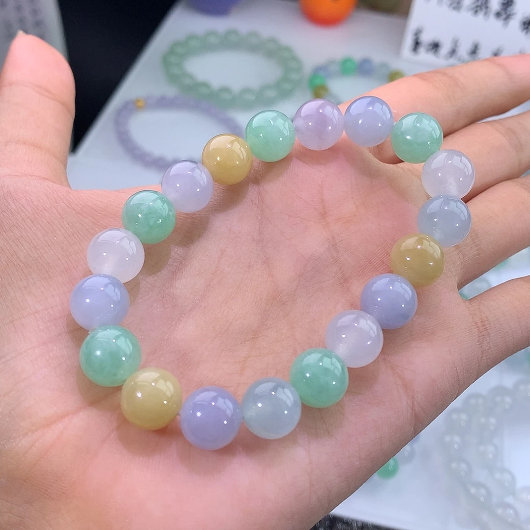 未镶嵌手链翡翠冰多宝手串