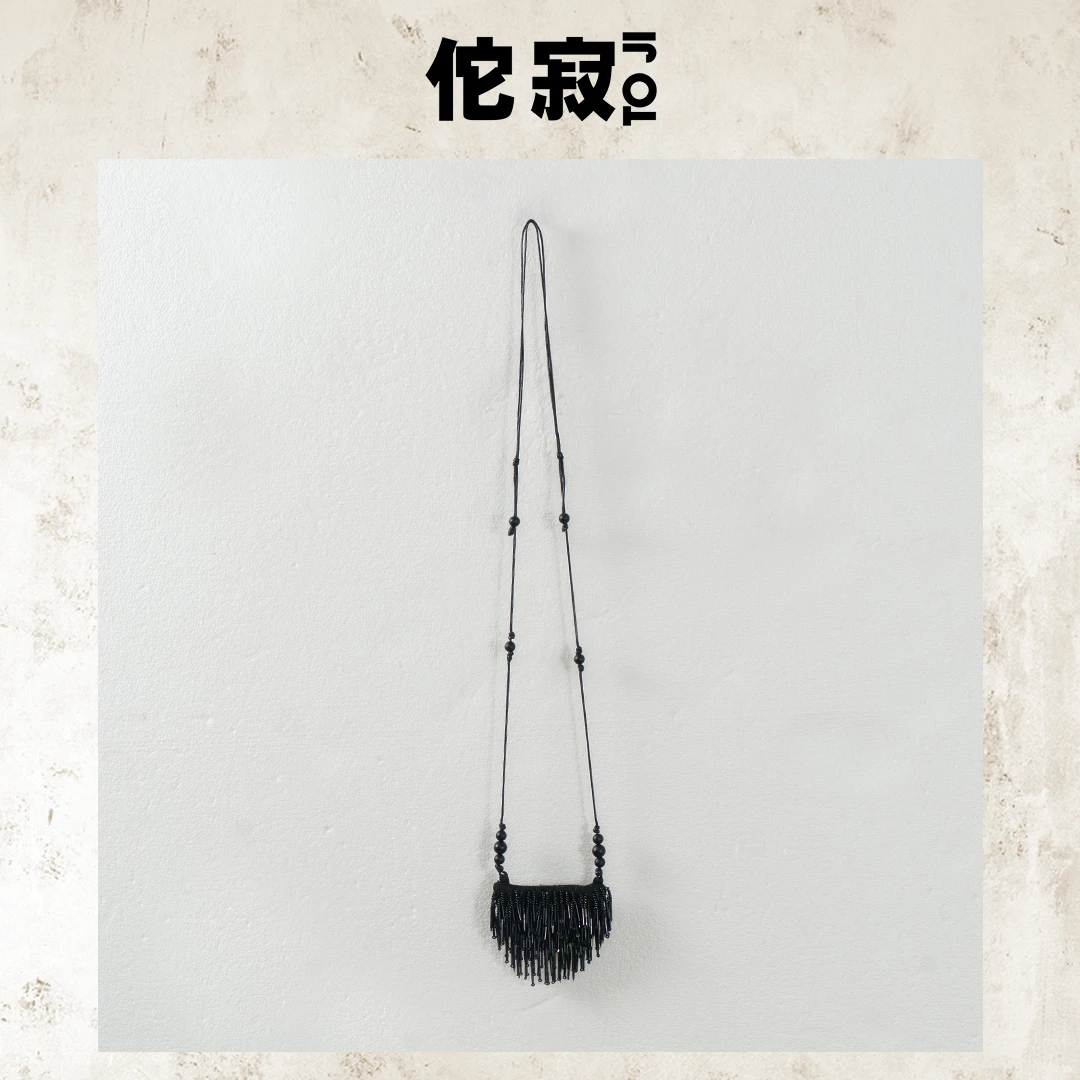 非金属皮质项链 TOJI佗寂时尚百搭黑色流苏项链AEO3Z827
