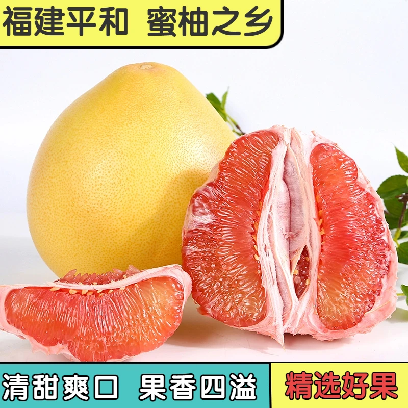 福建平和红心蜜柚红肉柚子 琯溪蜜柚产地直发