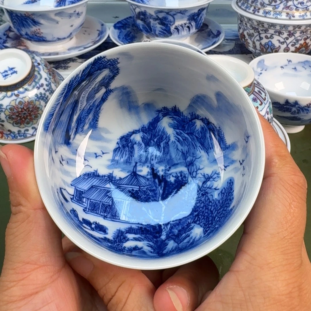 景德镇纯手绘茶具圆圆268