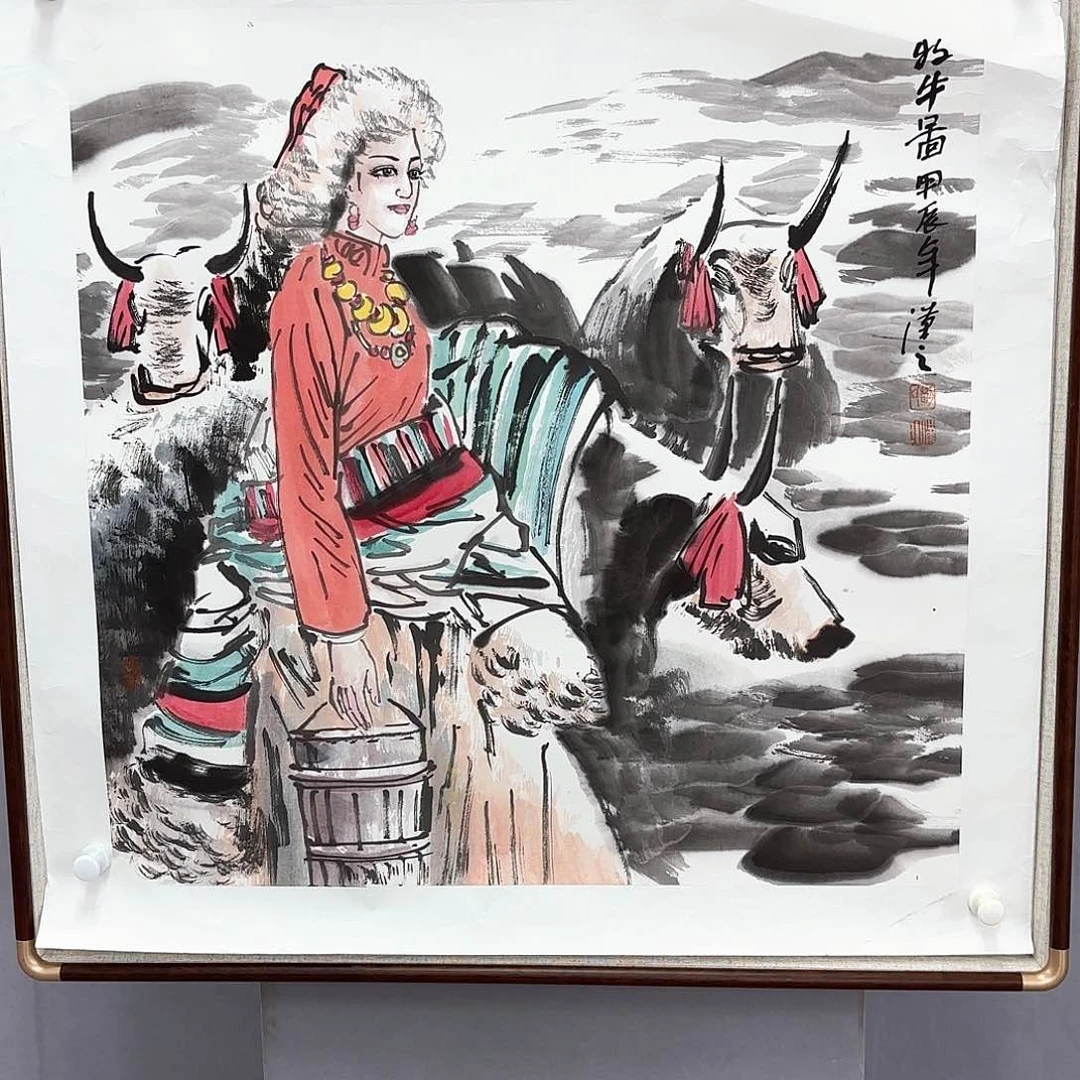 国画艺术家真人手绘