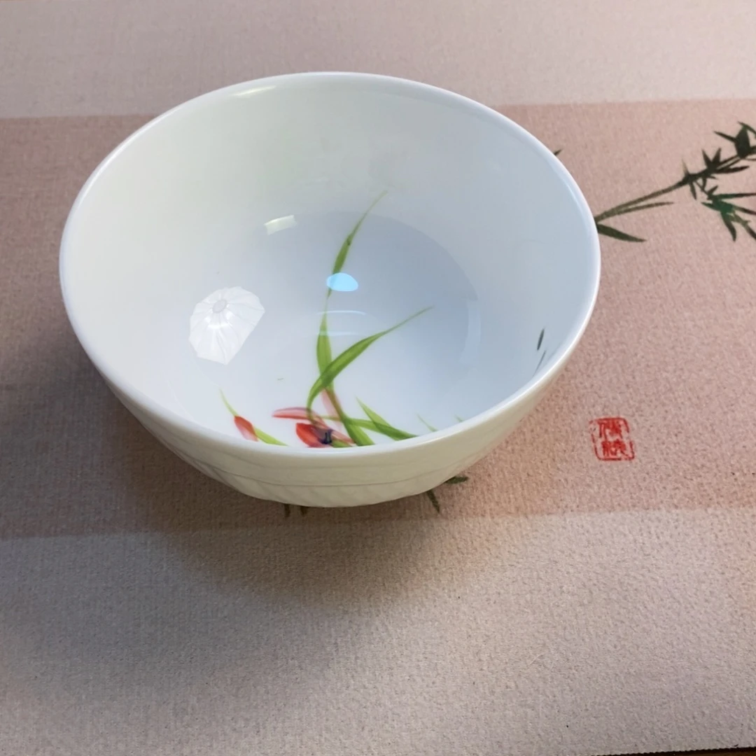 玉瓷底款半手工玉泥碗