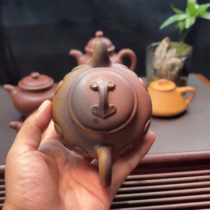 茶壶紫砂青降坡柴烧半手如意