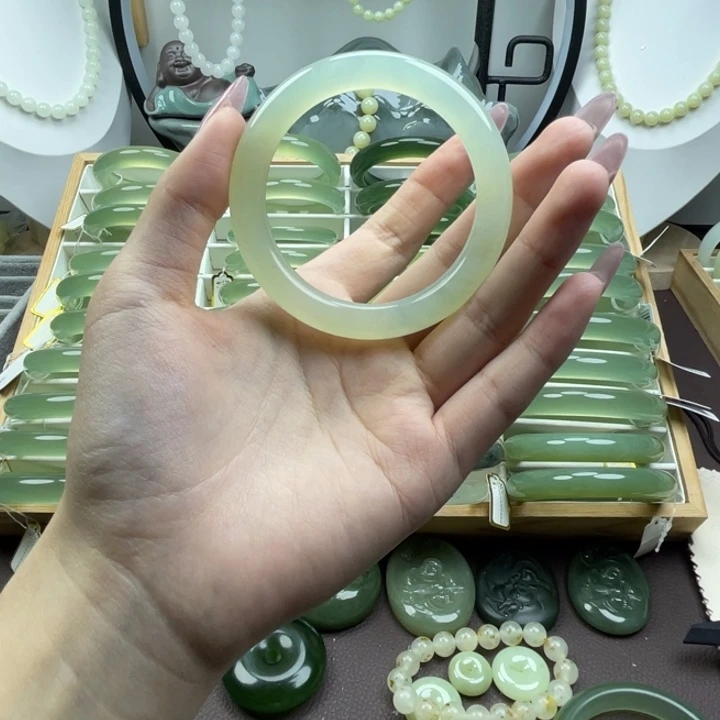 酸****蛇纹石玉合金手镯