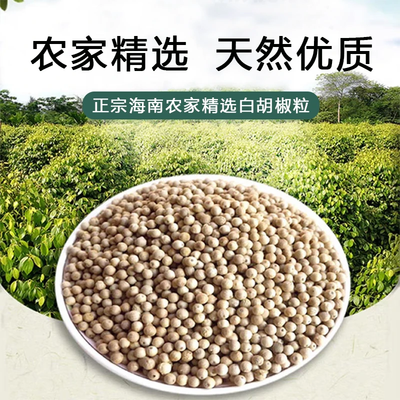 海南白胡椒粒【送研磨器】精选特产优质白胡椒粒调料煮汤散装家用