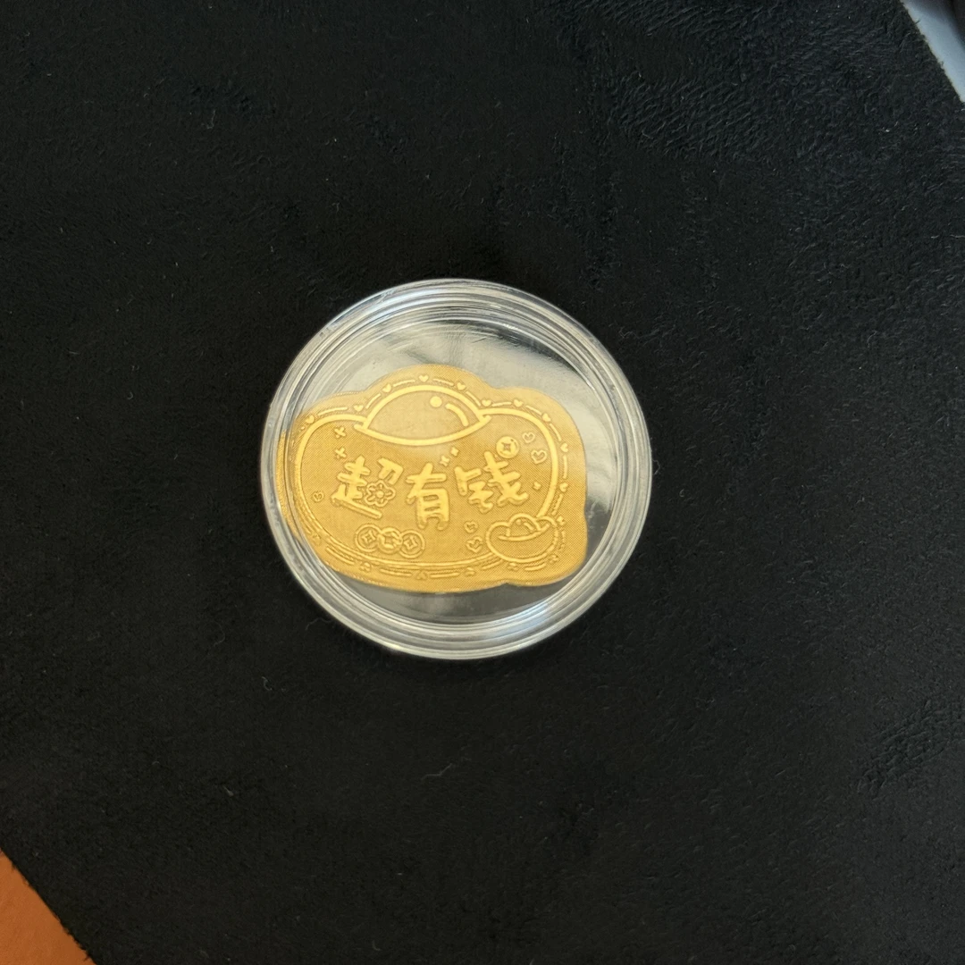 《黛喜珠宝》dd0004合金吊坠超有钱金箔手机贴