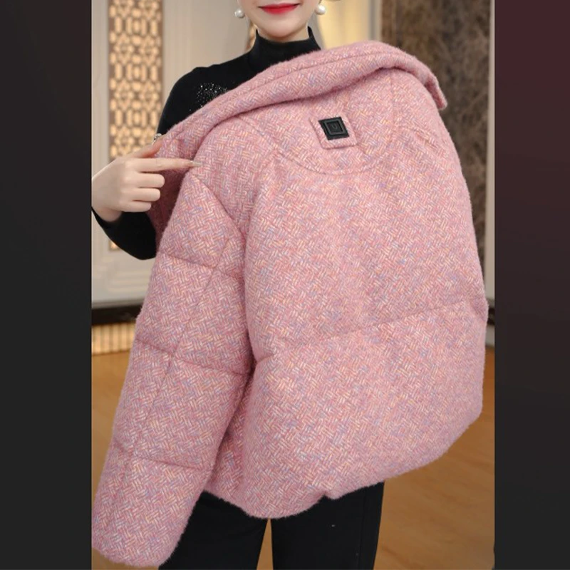 洋气减龄时尚棉服2026冬季新款宽松休闲加厚保暖外套