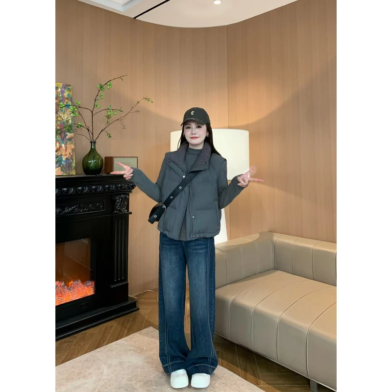 NANJIE/楠姐【暖羽】秋冬时尚显瘦短款羽绒马甲XNS6650